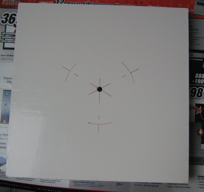 mark for teflon pads on ground board